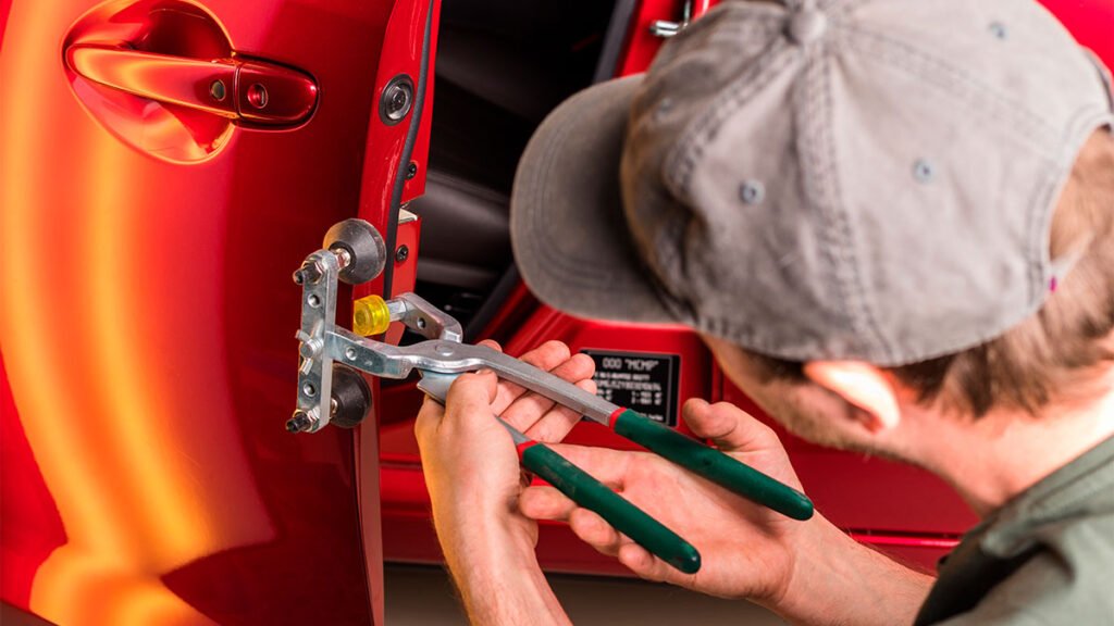 paintless dent repair process demonstration